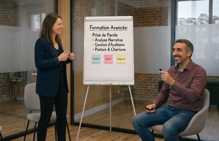 Coaching et débriefing pendant une séance de coaching Improveo